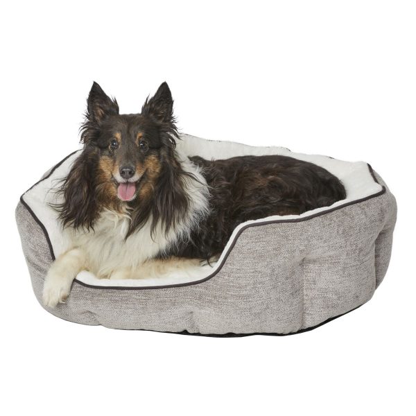 Midwest Quiet Time Small Gray Tulip Pet Bed
