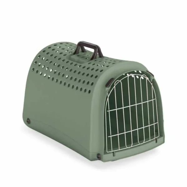 Imac Linus Second Life Green Plastic Pet Carrier Crate (52.5x32.5x34.5cm)
