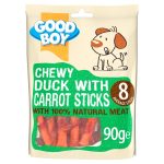 Good Boy Pawsley & Co. Chewy Carrot Stick Dog Treats with Duck 90 gr