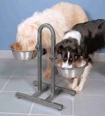 Trixie Dual 1.8L Stainless Steel Dog Bowl with 50cm Stand