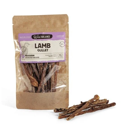 Wild Balance Lamb Gullet Dog Treats 50 gr