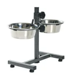Trixie Dual 1.8L Stainless Steel Dog Bowl with 50cm Stand
